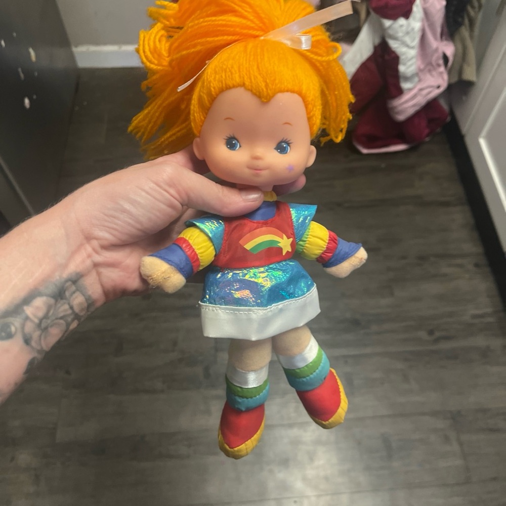 Bright Orange-Haired Rainbow Star Plush Doll